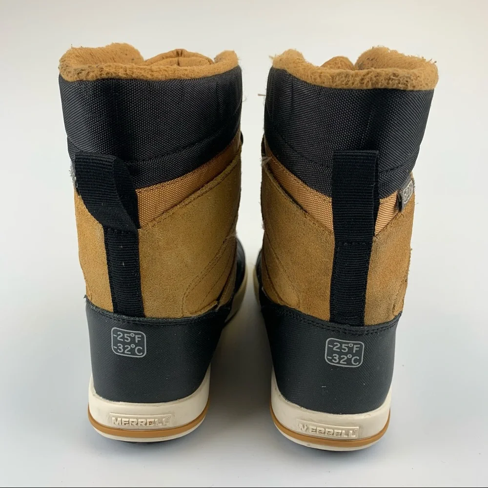 Merrell Snow Bank Boots 2.0 Waterproof Insulated Brown Quicklace Youth 2 - Picture 6 of 8
